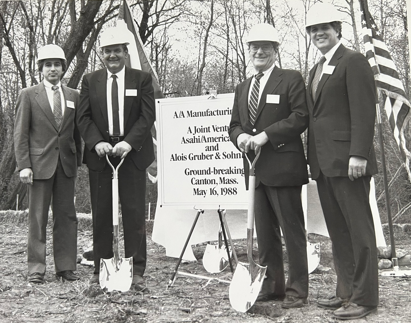 Asahi America and Alois Gruber breaking ground on Asahi/America Manufacturing Inc.