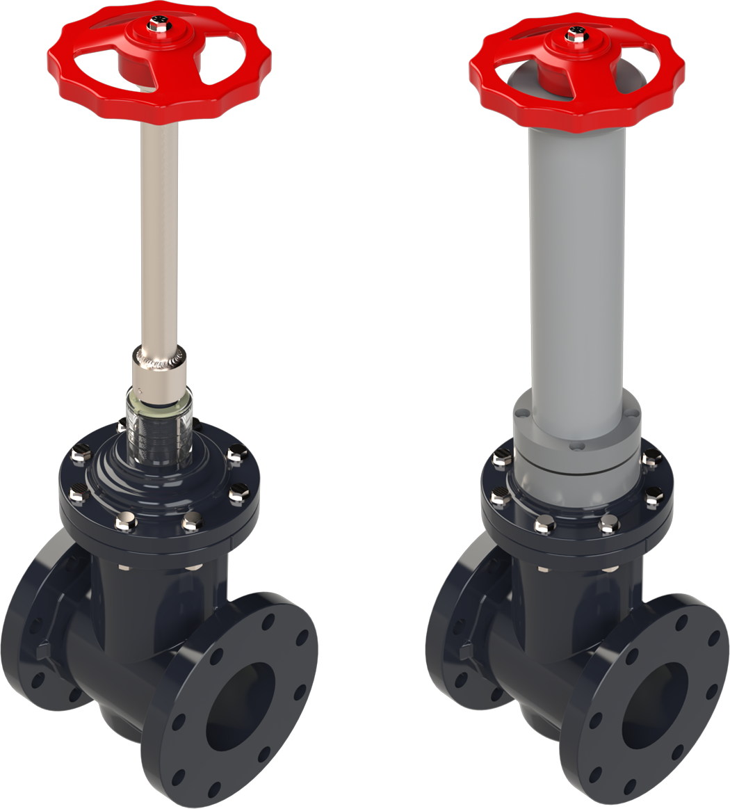 Single Piece and 2-Piece Stem Extensions for Gate Valves